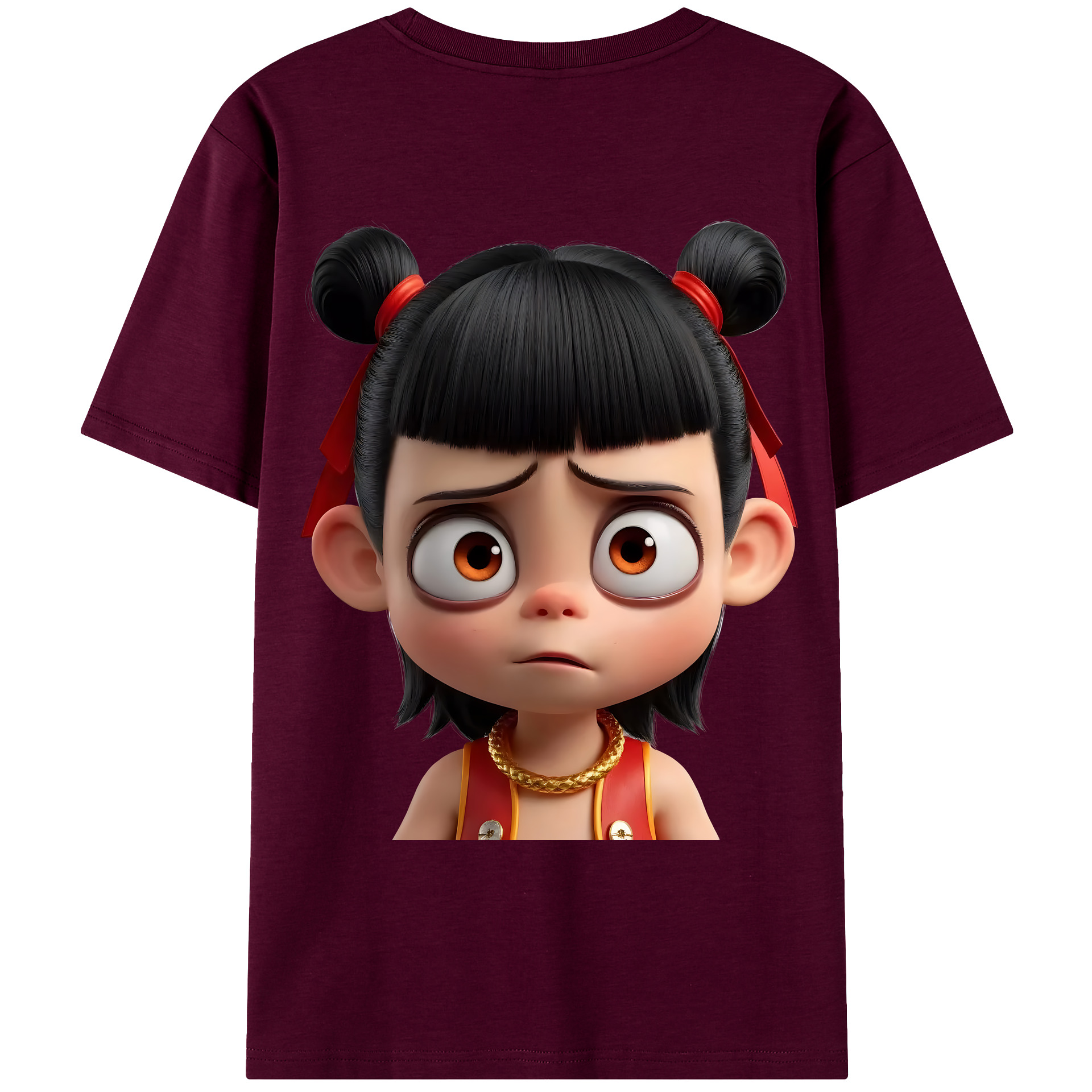 （画像用） Ne Zha 2 ナタ 魔童の大暴れ レディース半袖Tシャツ(バックプリント)